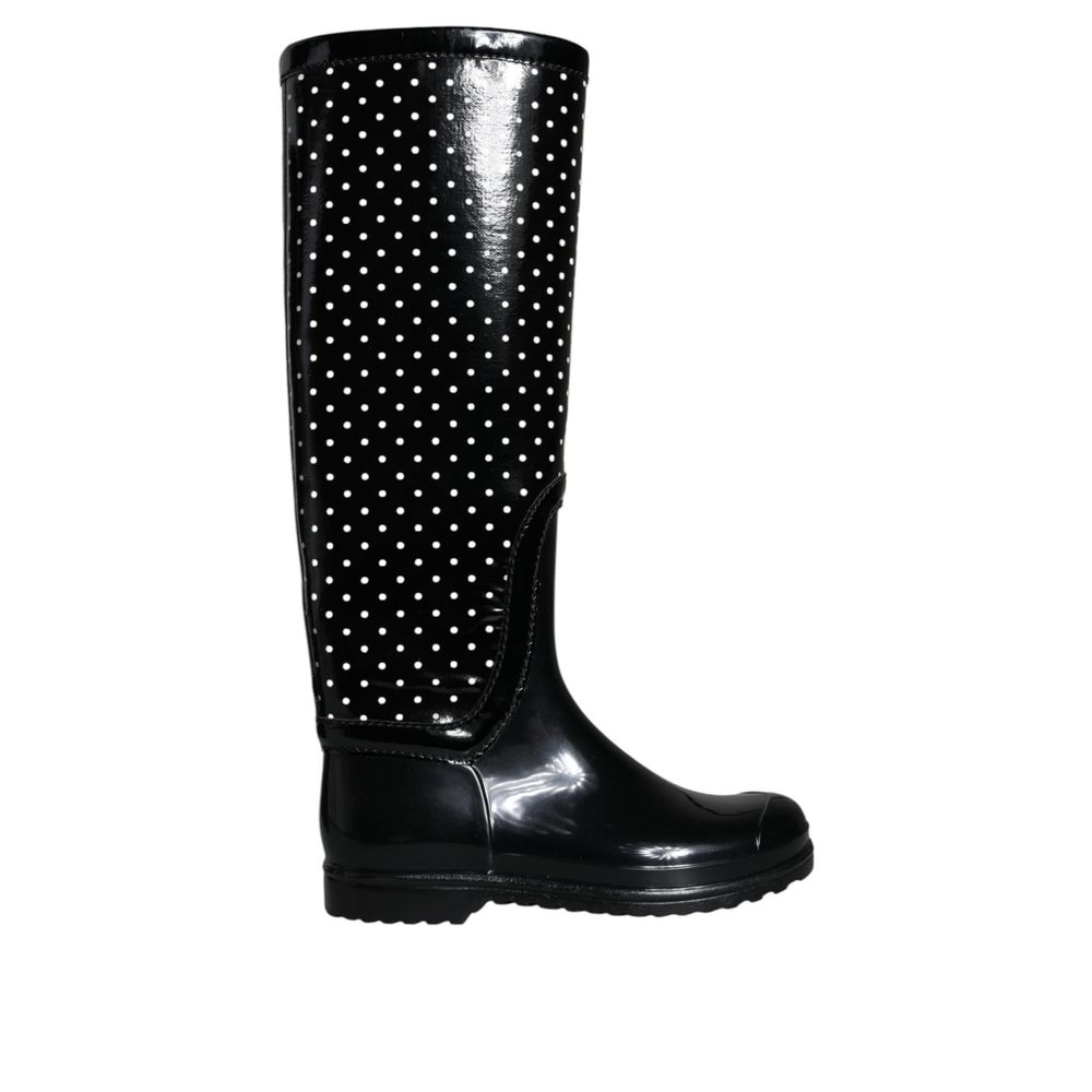 Bottes de pluie Dolce & Gabbana en caoutchouc noir