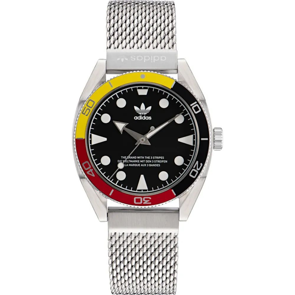 Montre de sport Adidas en acier inoxydable gris