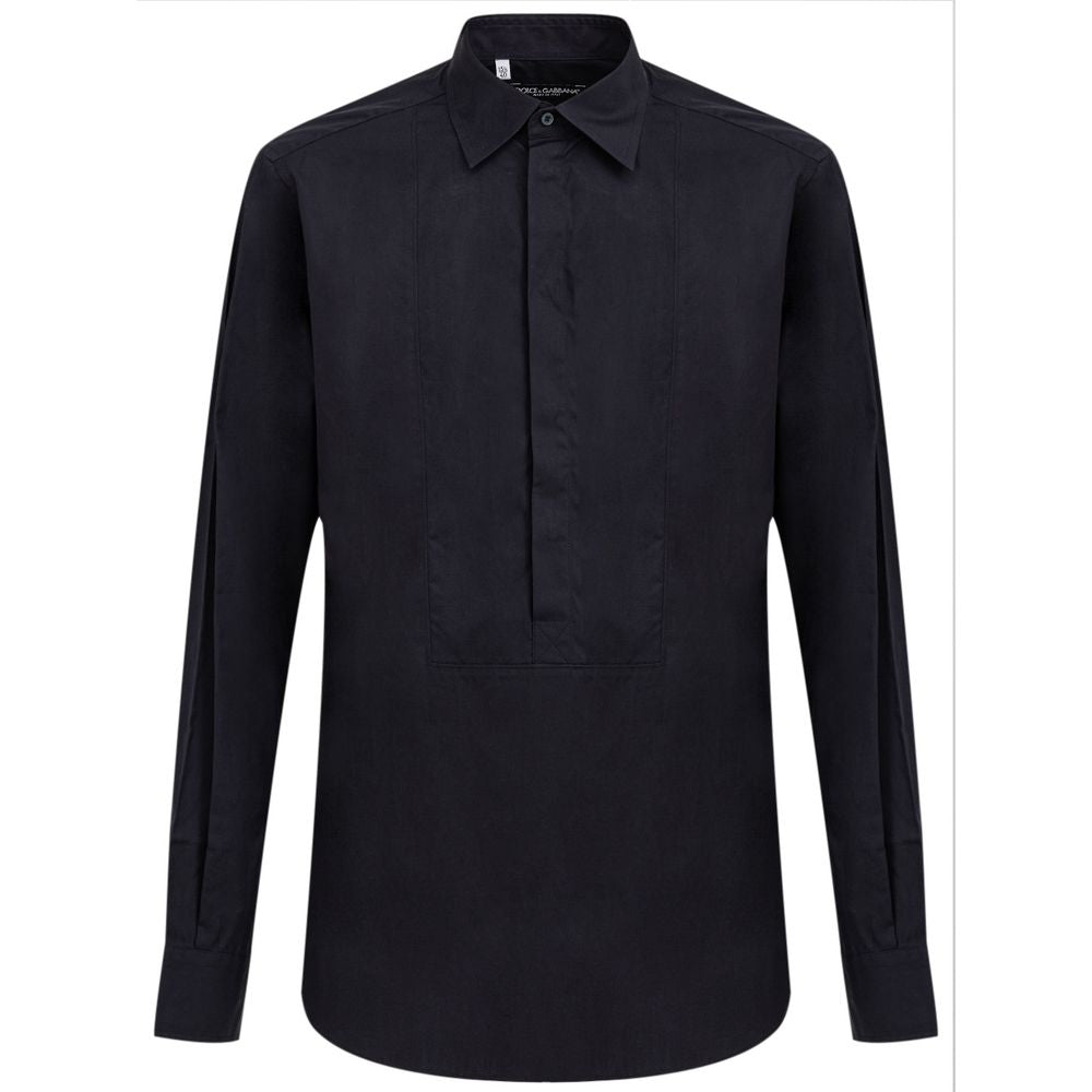 Chemise habillée en coton bleu marine Dolce & Gabbana