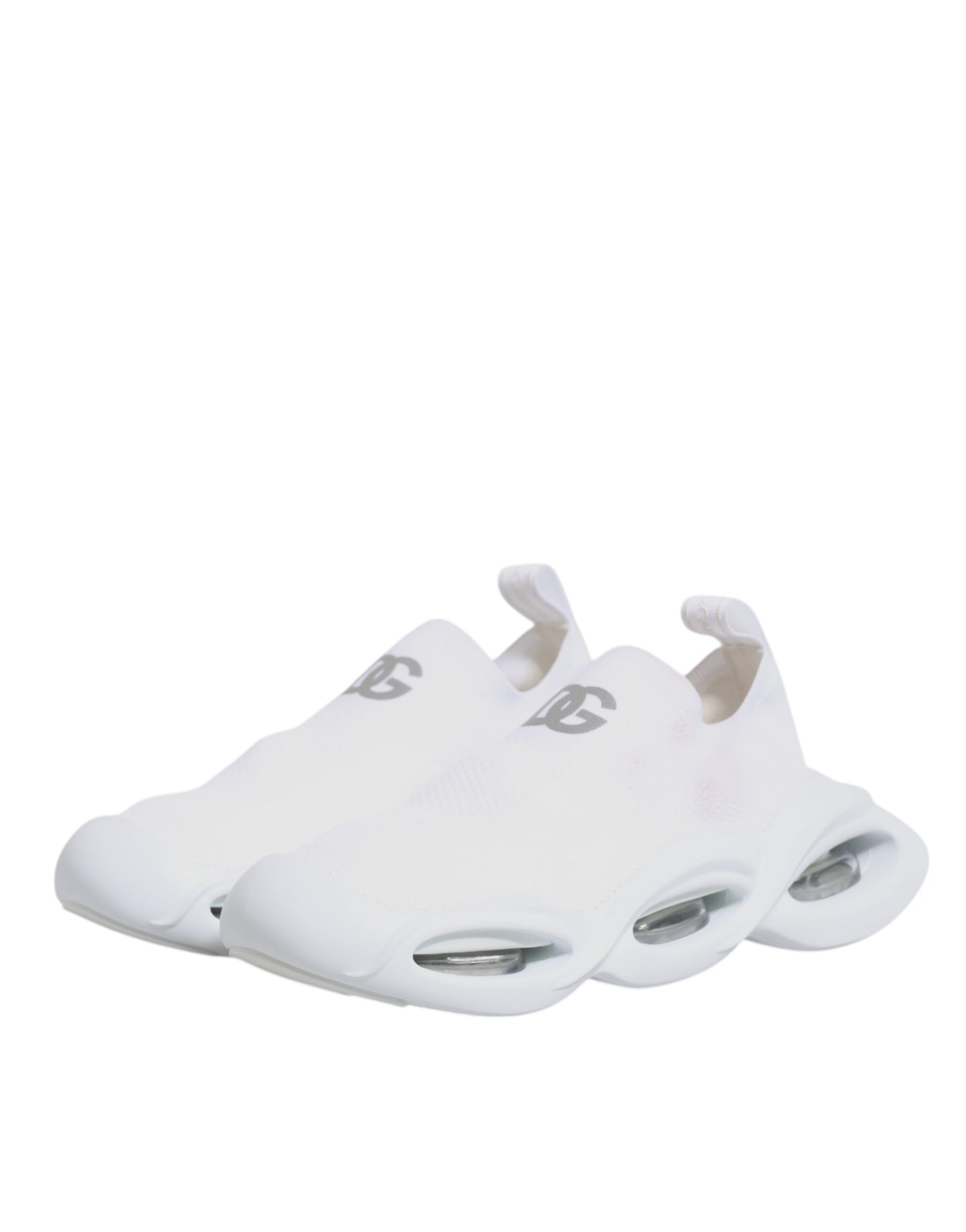 Dolce & Gabbana White Slip On Wave Low Top Sneakers Shoes