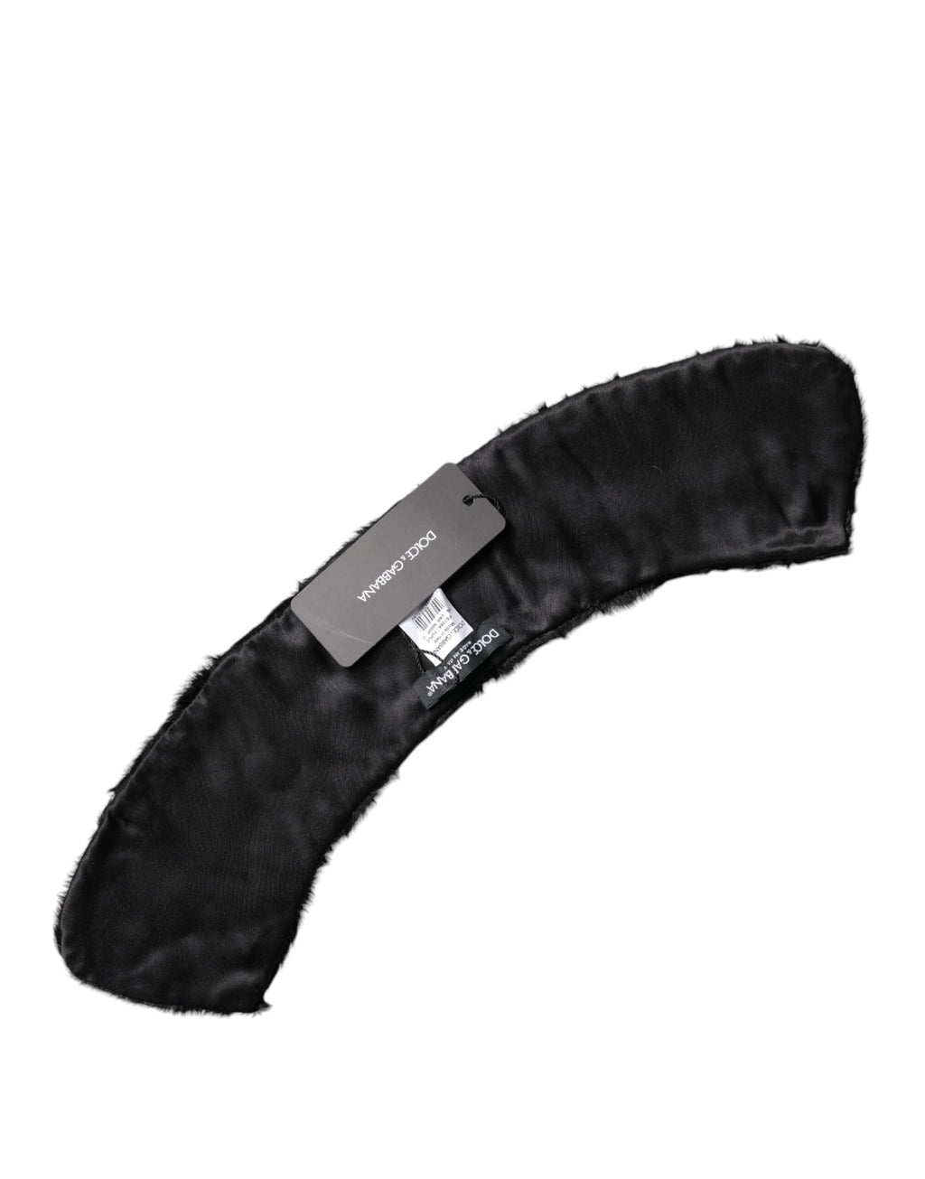 Écharpe-Col Femme Dolce & Gabbana en Fourrure d'Agneau Noire