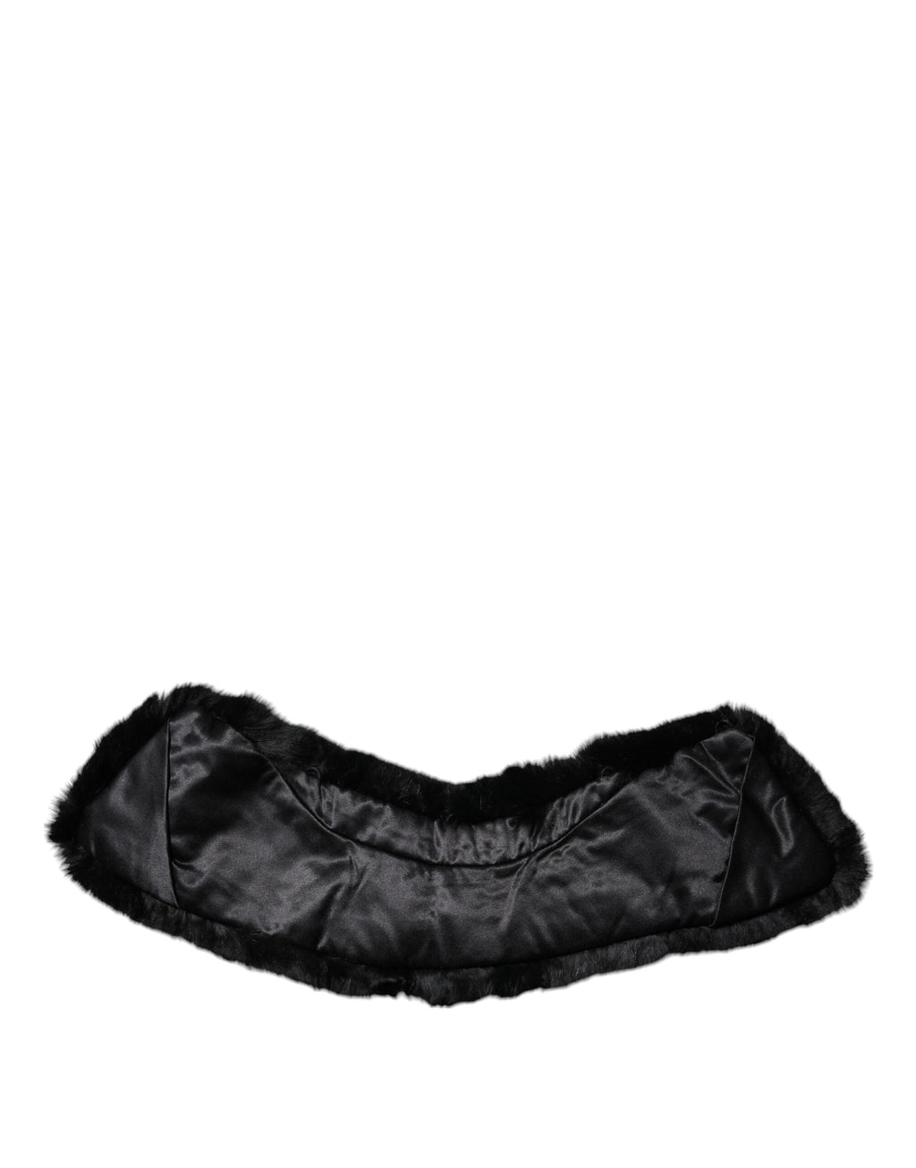 Écharpe-Col Femme Dolce & Gabbana en Fourrure d'Agneau Noire