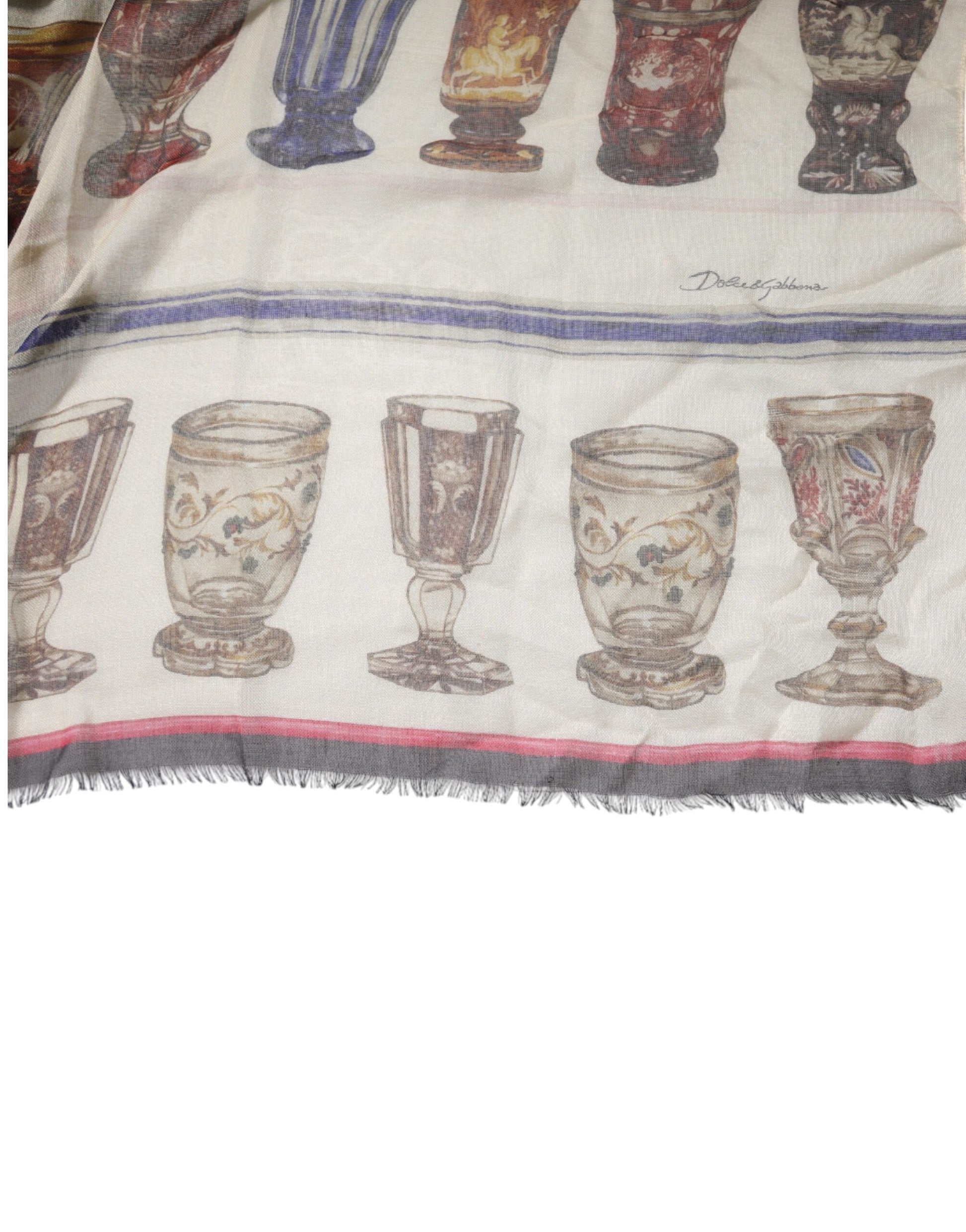 Foulard en cachemire et verre multicolore Dolce & Gabbana