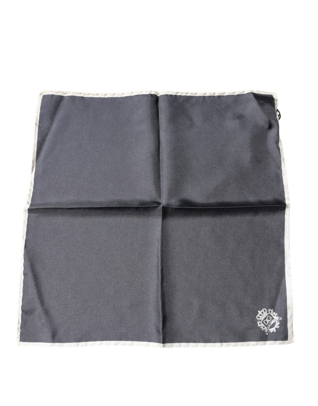 Foulard carré Dolce & Gabbana gris à logo couronne