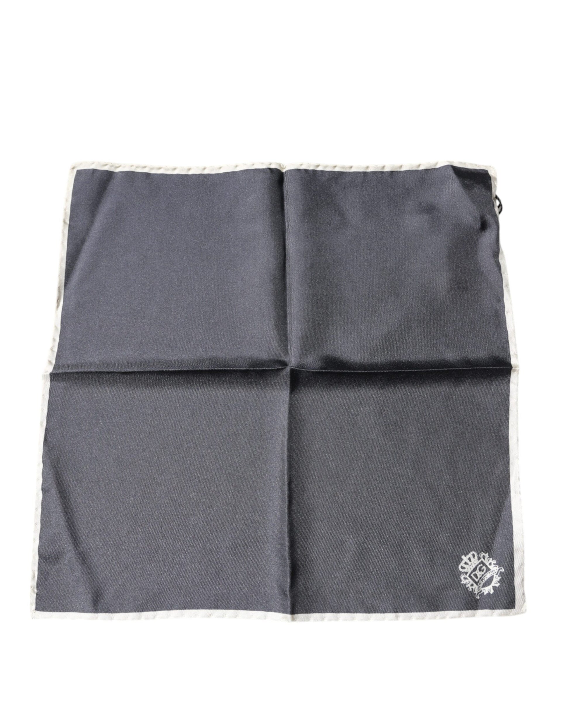 Foulard carré Dolce & Gabbana gris à logo couronne