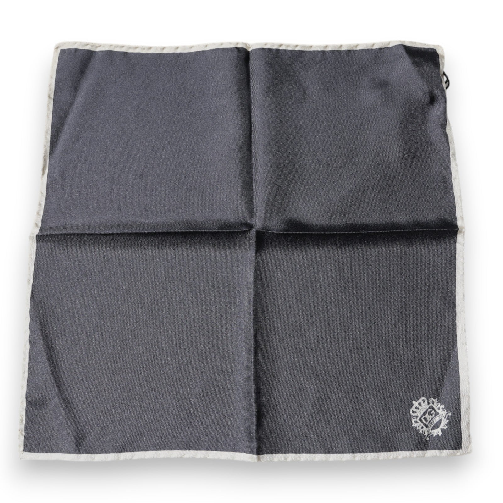 Foulard carré Dolce & Gabbana gris à logo couronne