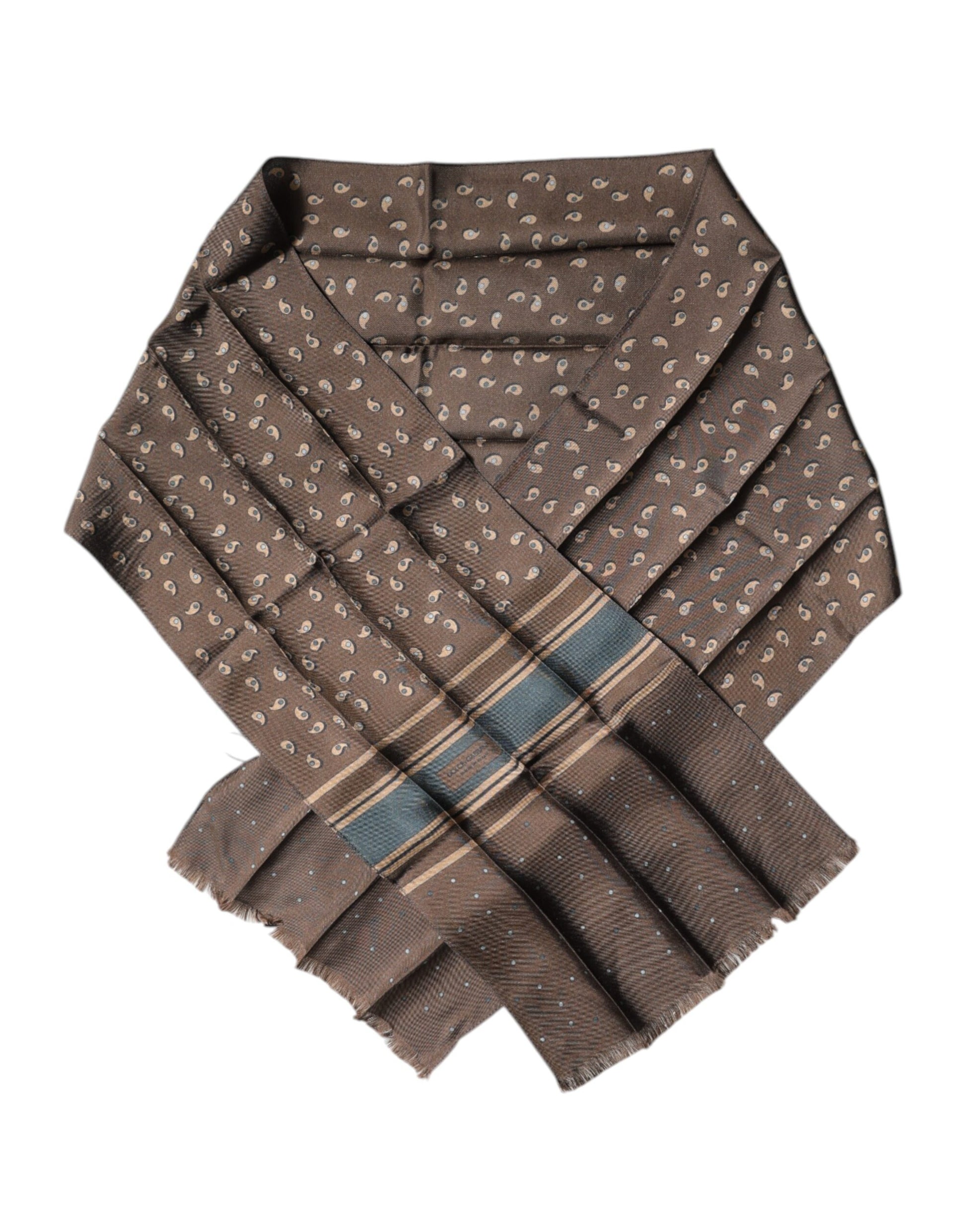 Écharpe/Foulard/Châle en Soie Fantaisie Marron Dolce & Gabbana
