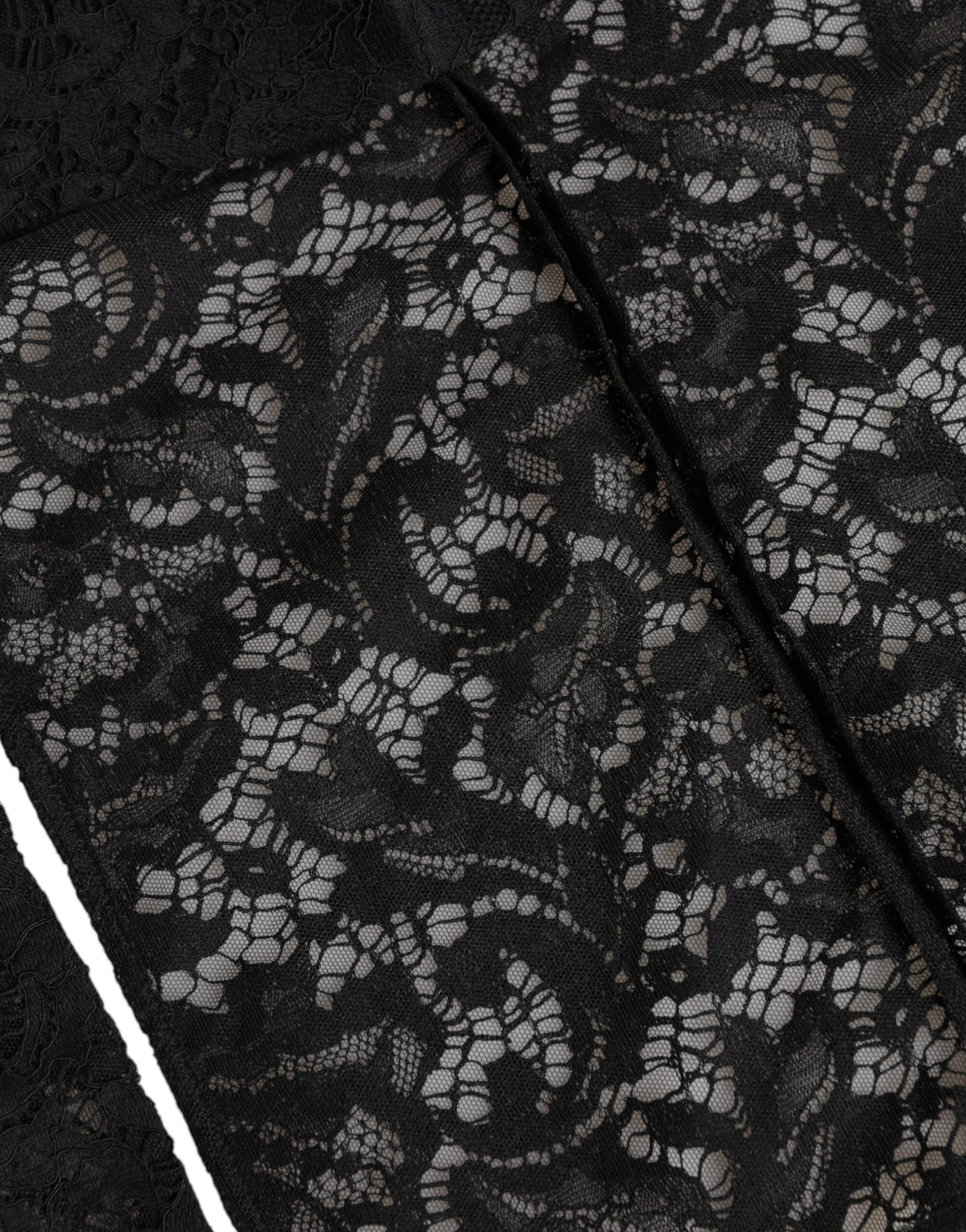 Chapeau Turban Dolce & Gabbana en Dentelle Florale Noire