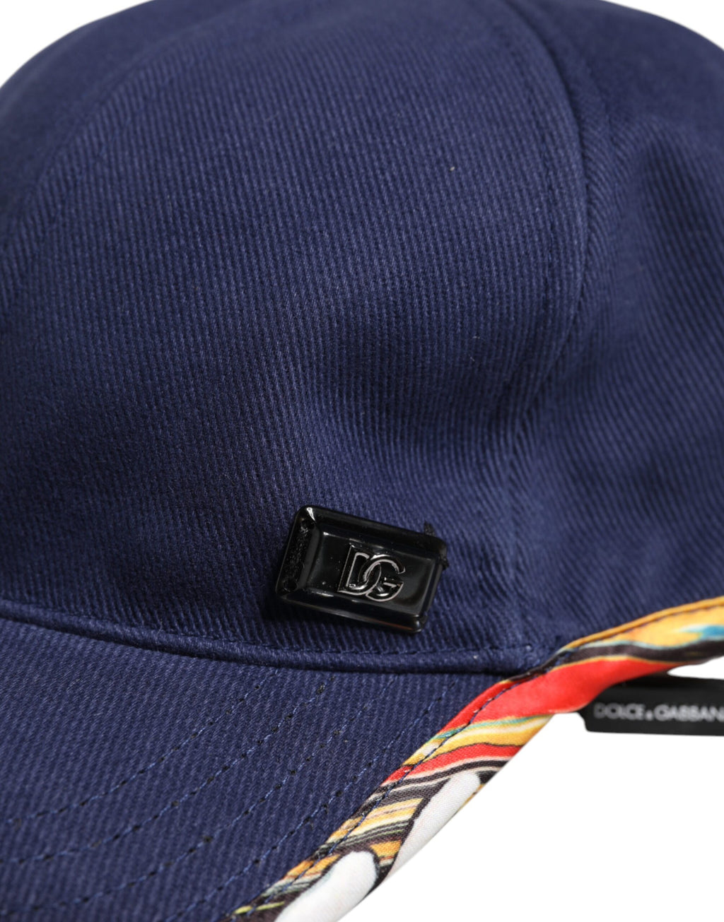 Casquette de baseball Dolce & Gabbana en coton bleu à 6 pans