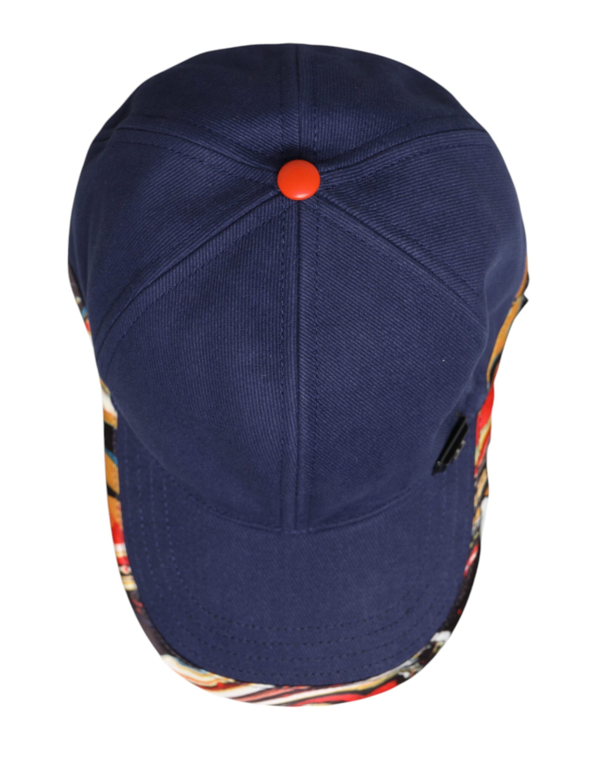 Casquette de baseball Dolce & Gabbana en coton bleu à 6 pans