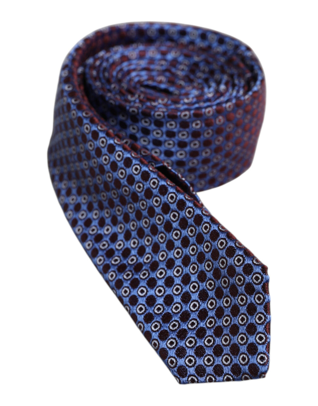 Cravate en soie réglable Dolce & Gabbana motifs cercles multicolores