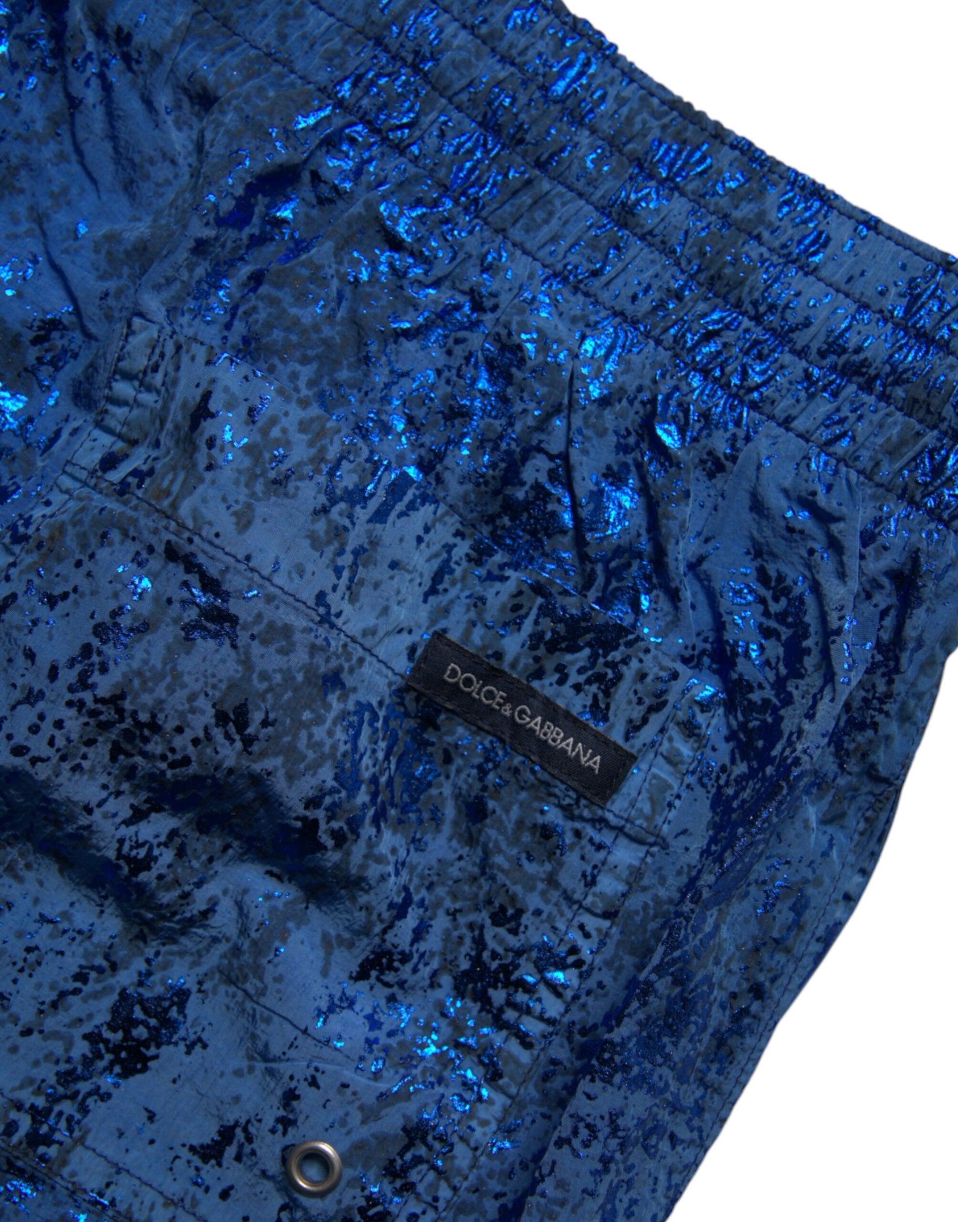Short de bain Dolce & Gabbana en nylon bleu 2 pièces