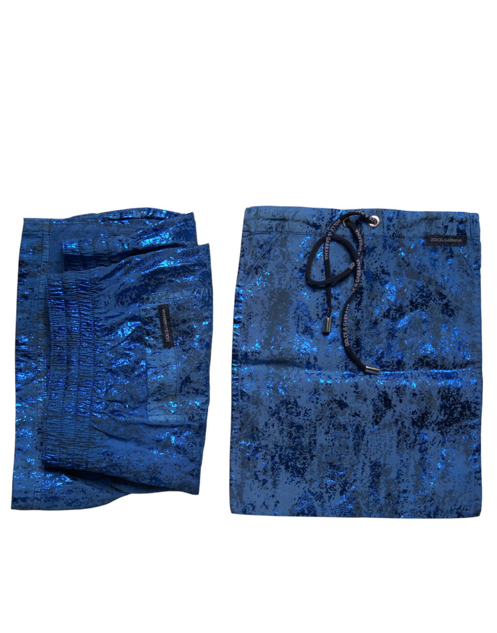Short de bain Dolce & Gabbana en nylon bleu 2 pièces