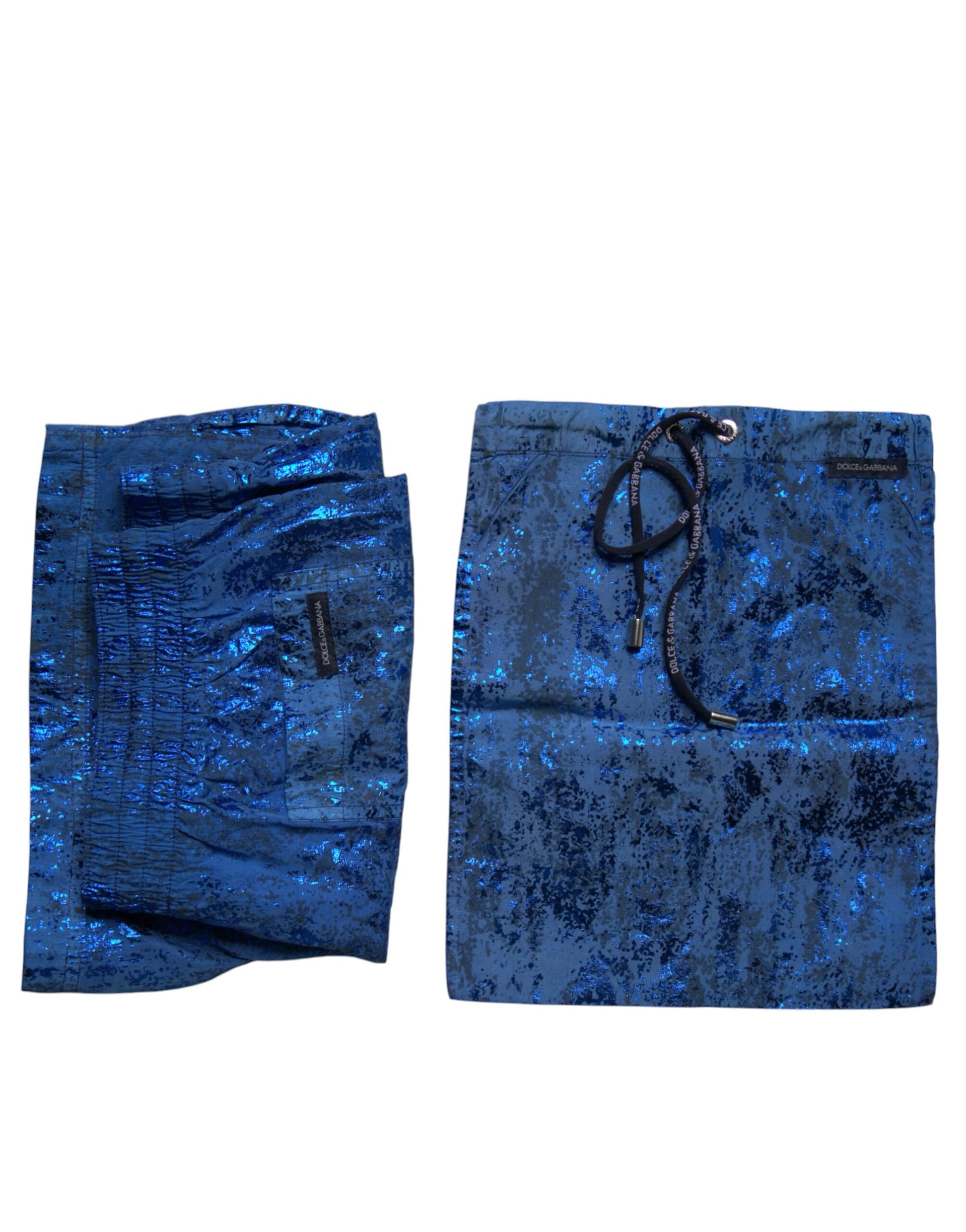 Short de bain Dolce & Gabbana en nylon bleu 2 pièces