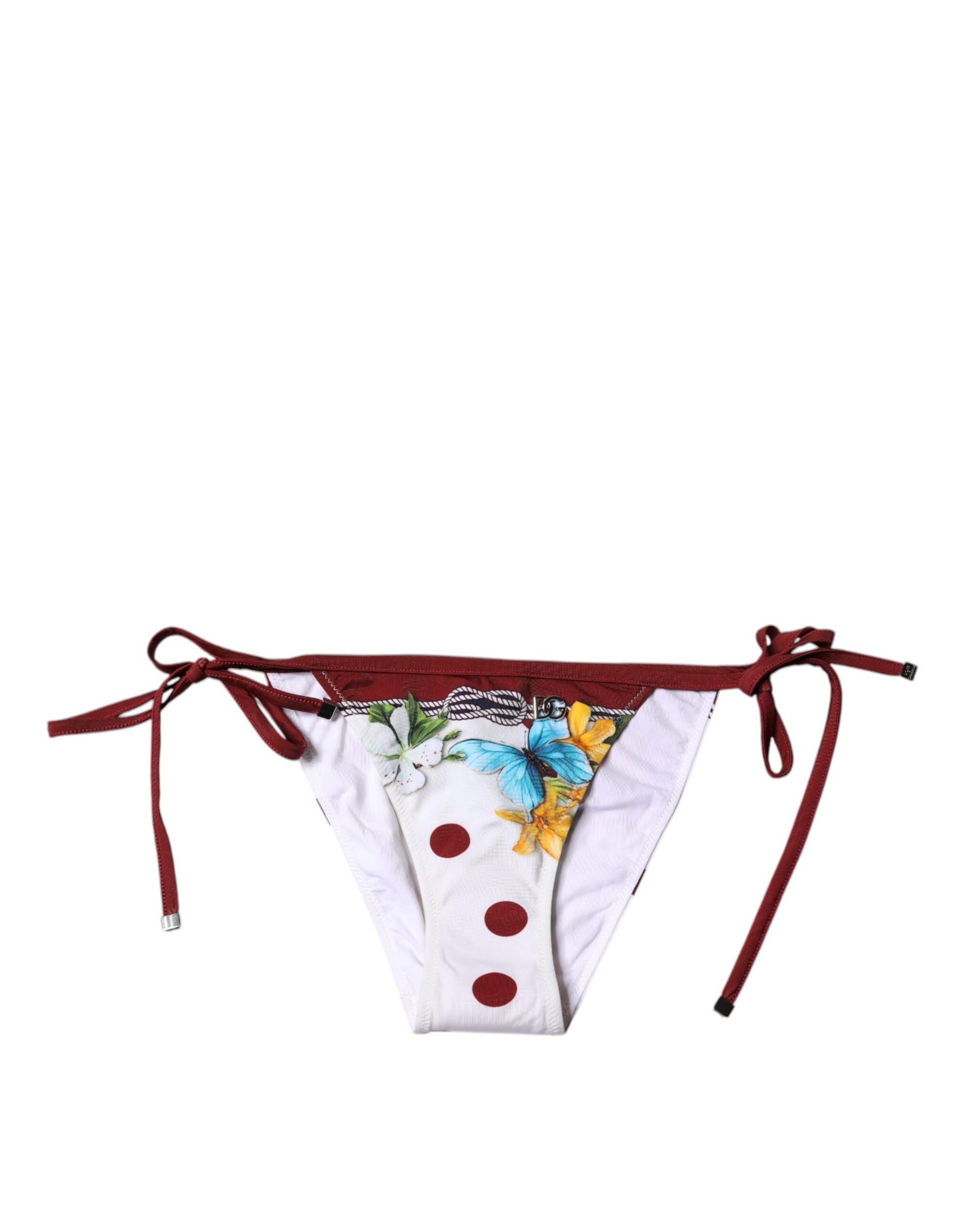 Bas de maillot de bain Dolce & Gabbana blanc imprimé floral