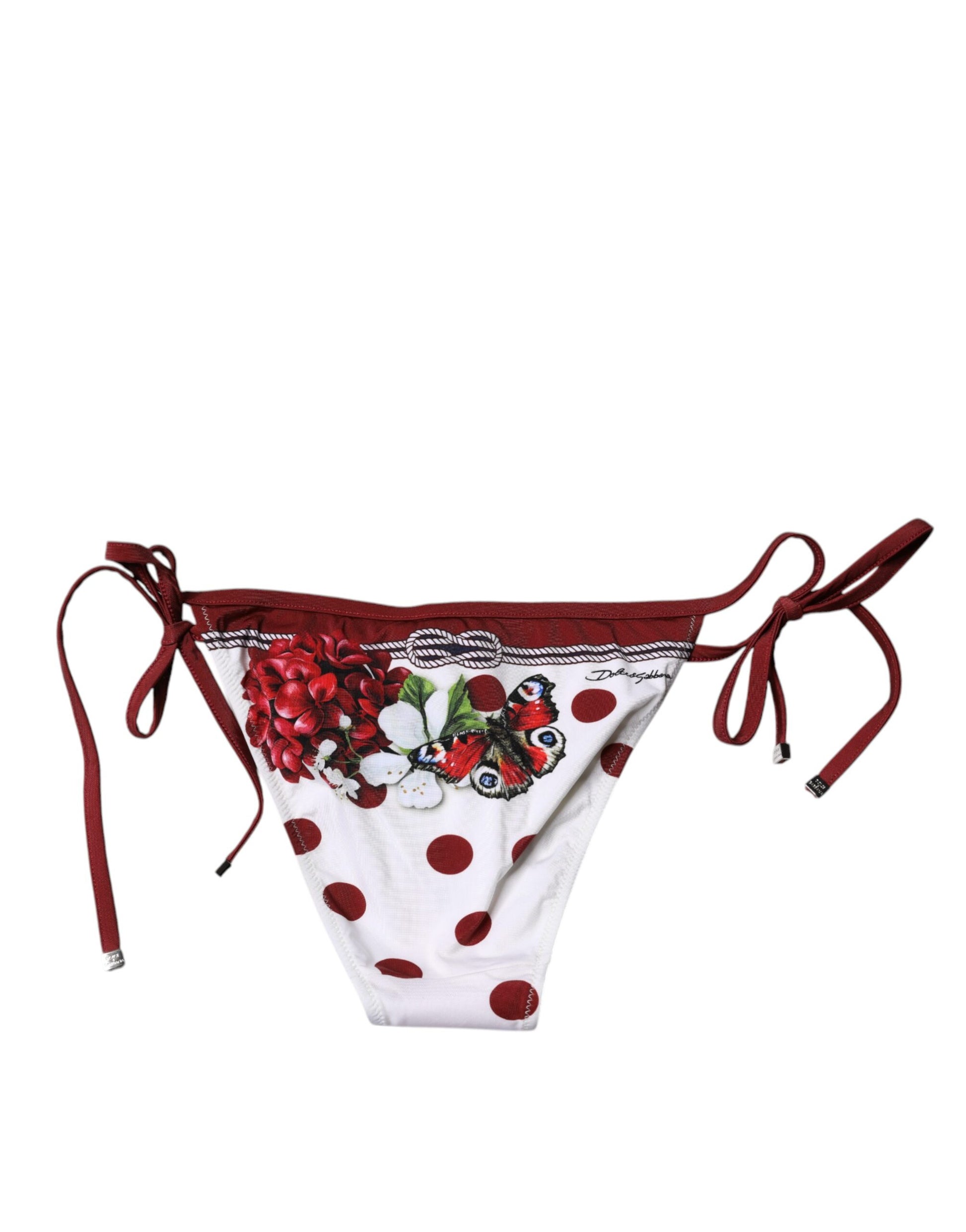 Bas de maillot de bain Dolce & Gabbana blanc imprimé floral