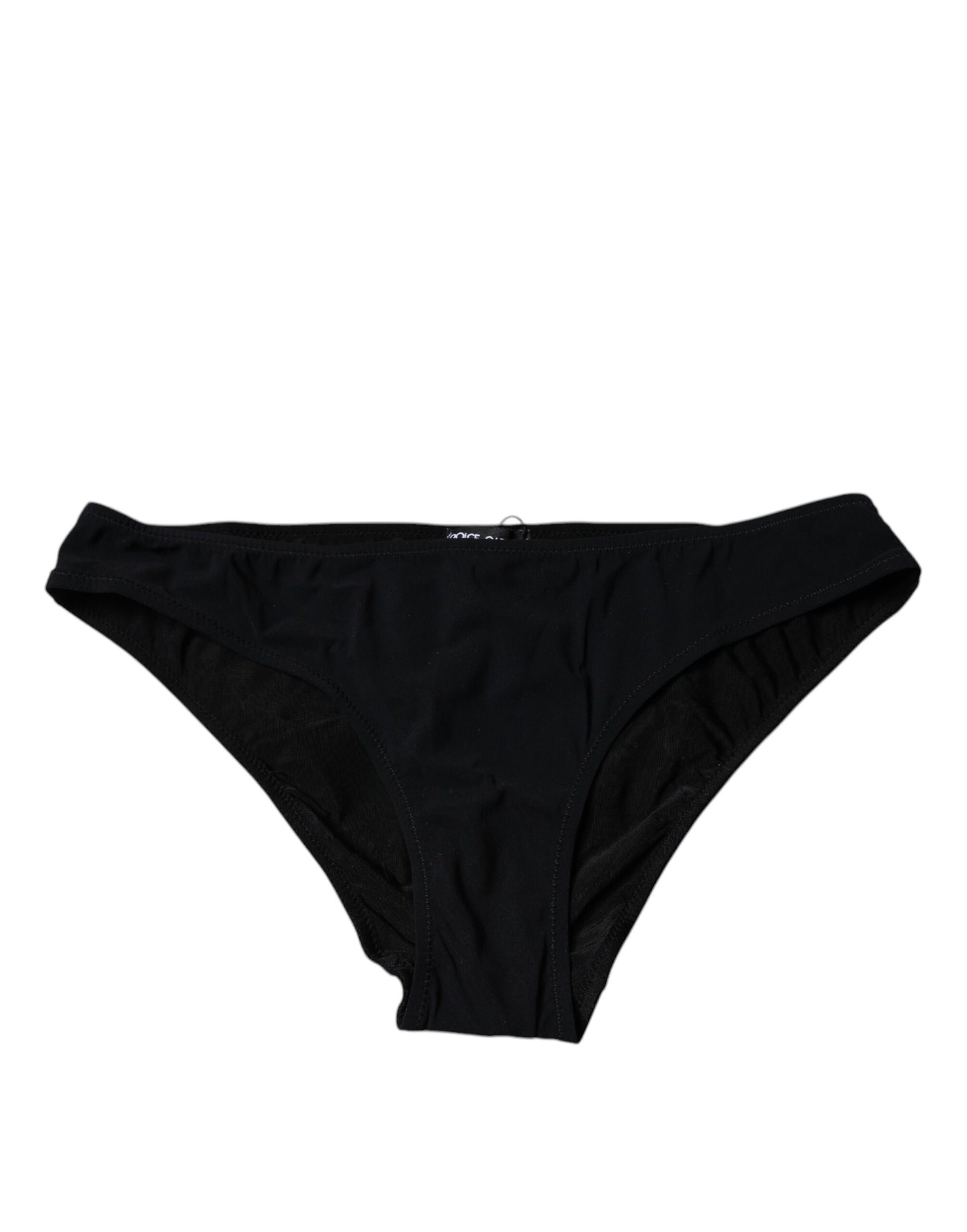 Culotte mi-haute en nylon stretch noir Dolce & Gabbana