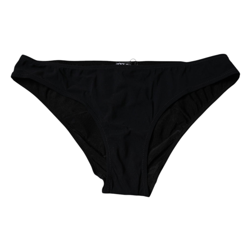 Culotte mi-haute en nylon stretch noir Dolce & Gabbana
