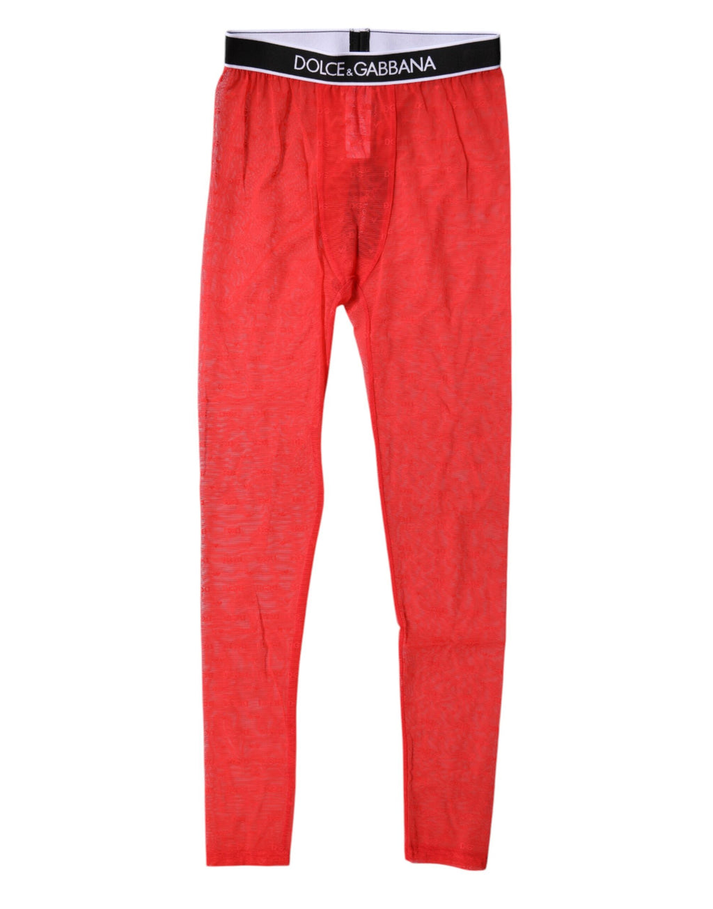 Dolce & Gabbana Lingerie Rouge en Dentelle Logo Pantalon Serré Sous-vêtement