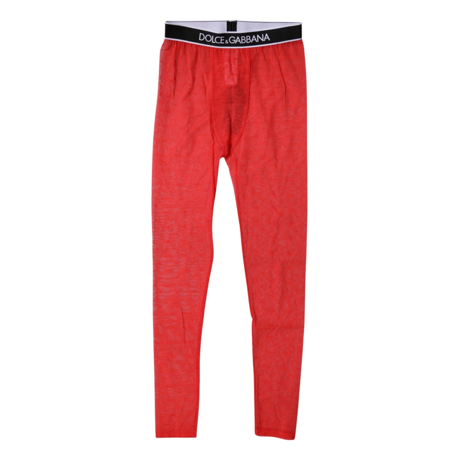 Dolce & Gabbana Lingerie Rouge en Dentelle Logo Pantalon Serré Sous-vêtement