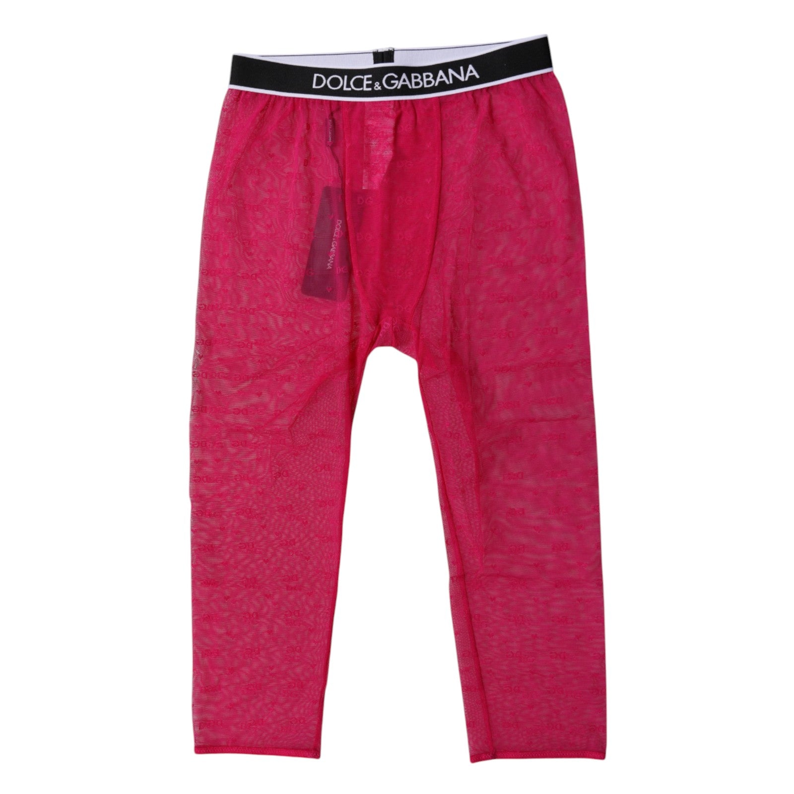 Sous-vêtement court Dolce & Gabbana en nylon fuchsia avec logo DG
