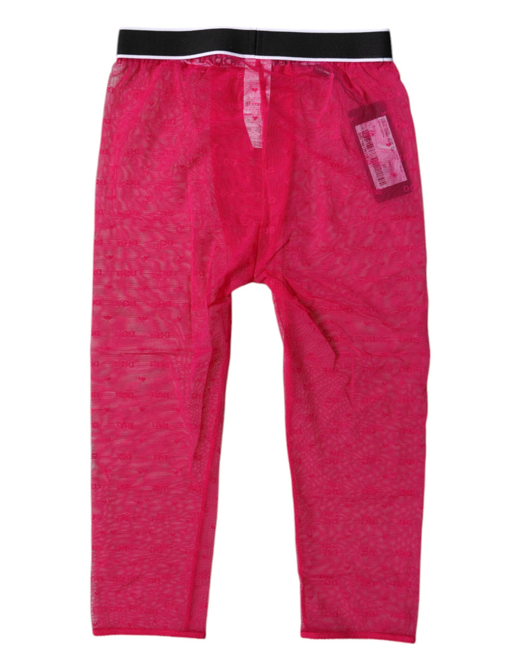 Sous-vêtement court Dolce & Gabbana en nylon fuchsia avec logo DG