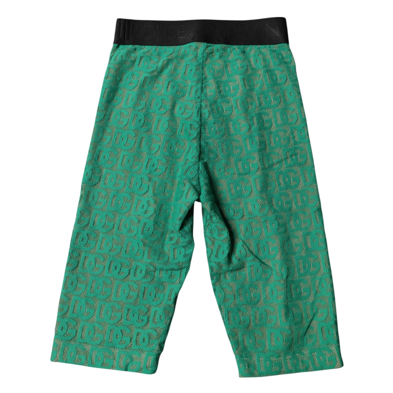 Sous-vêtement legging court Dolce & Gabbana vert à logo monogrammé