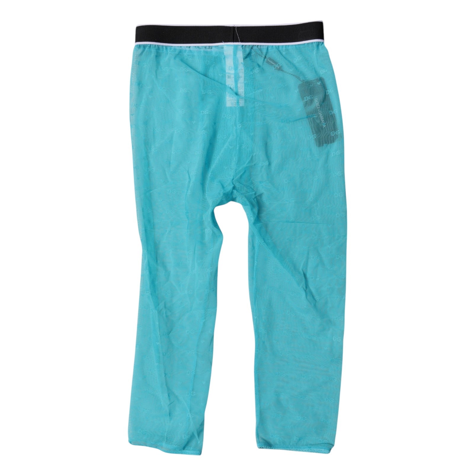Sous-vêtement legging court en nylon avec logo DG Dolce & Gabbana Light Blue