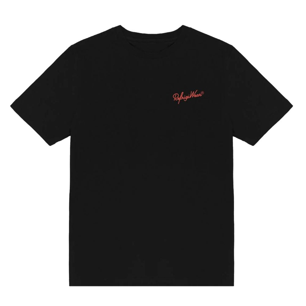 Schwarzes Baumwoll-T-Shirt von Refrigiwear