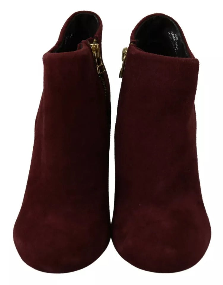 Chaussures bottines Penelope en daim velours bordeaux Steve Madden