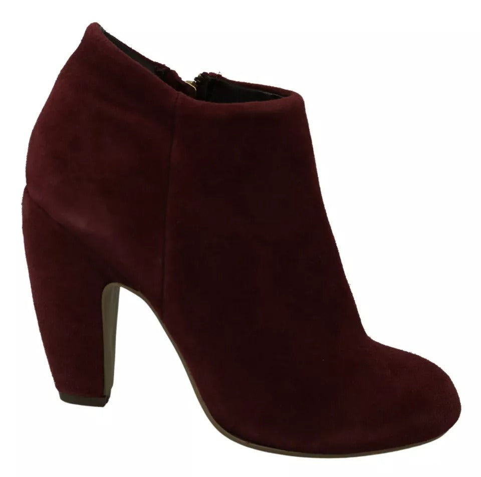 Chaussures bottines Penelope en daim velours bordeaux Steve Madden