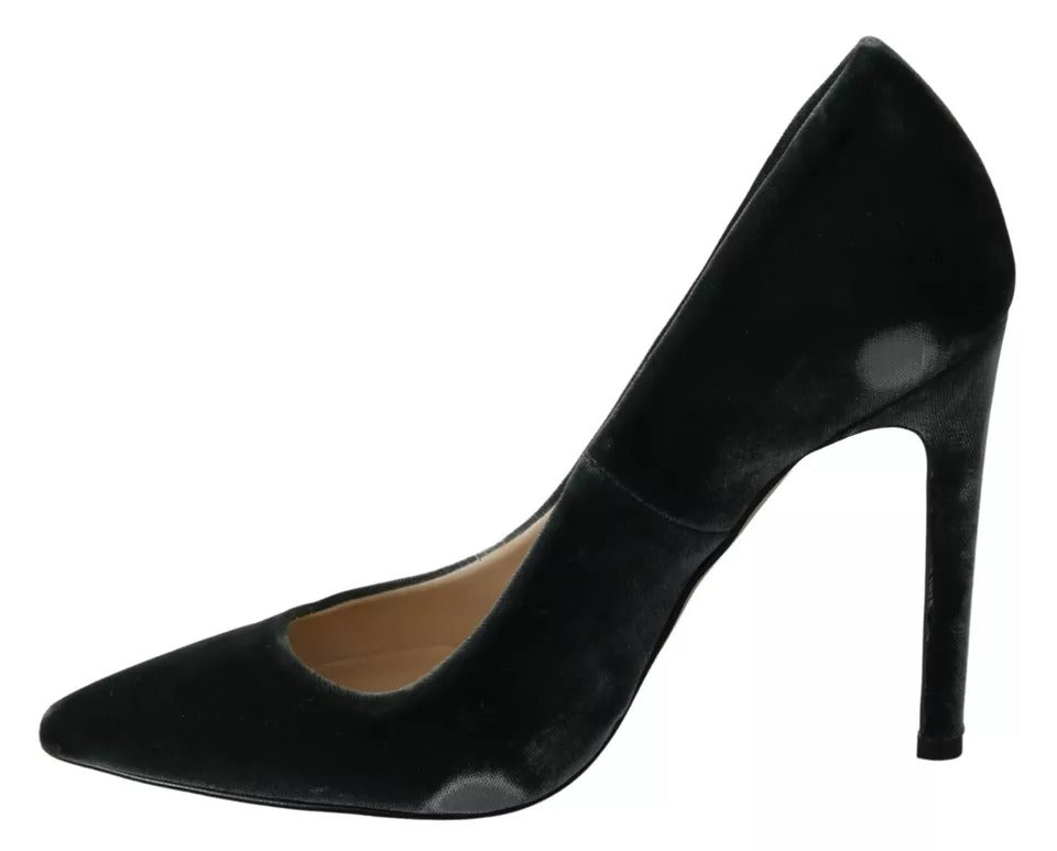 Ovyé – Graue Pumps mit Stilettoabsatz aus Samt