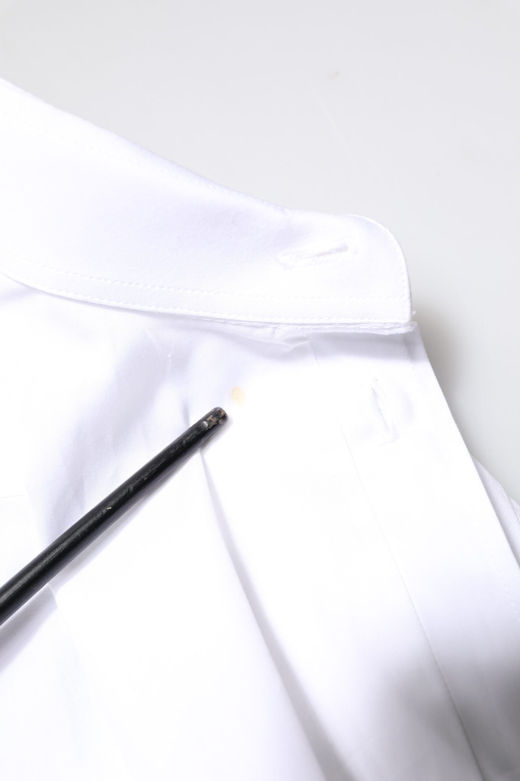 Chemise habillée à manches longues en coton blanc et doré pour homme Dolce & Gabbana