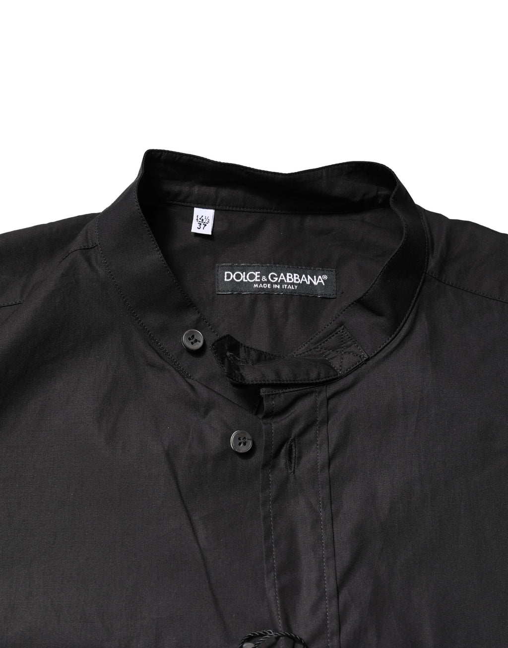 Chemise décontractée homme en coton noir boutonnée Dolce & Gabbana