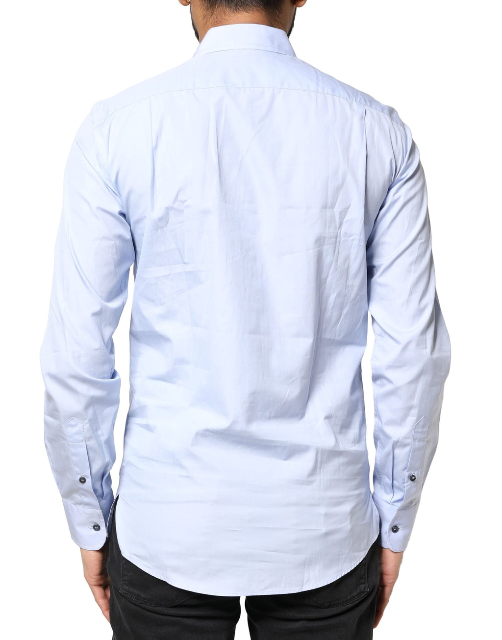 Chemise habillée Dolce & Gabbana en coton bleu clair à manches longues