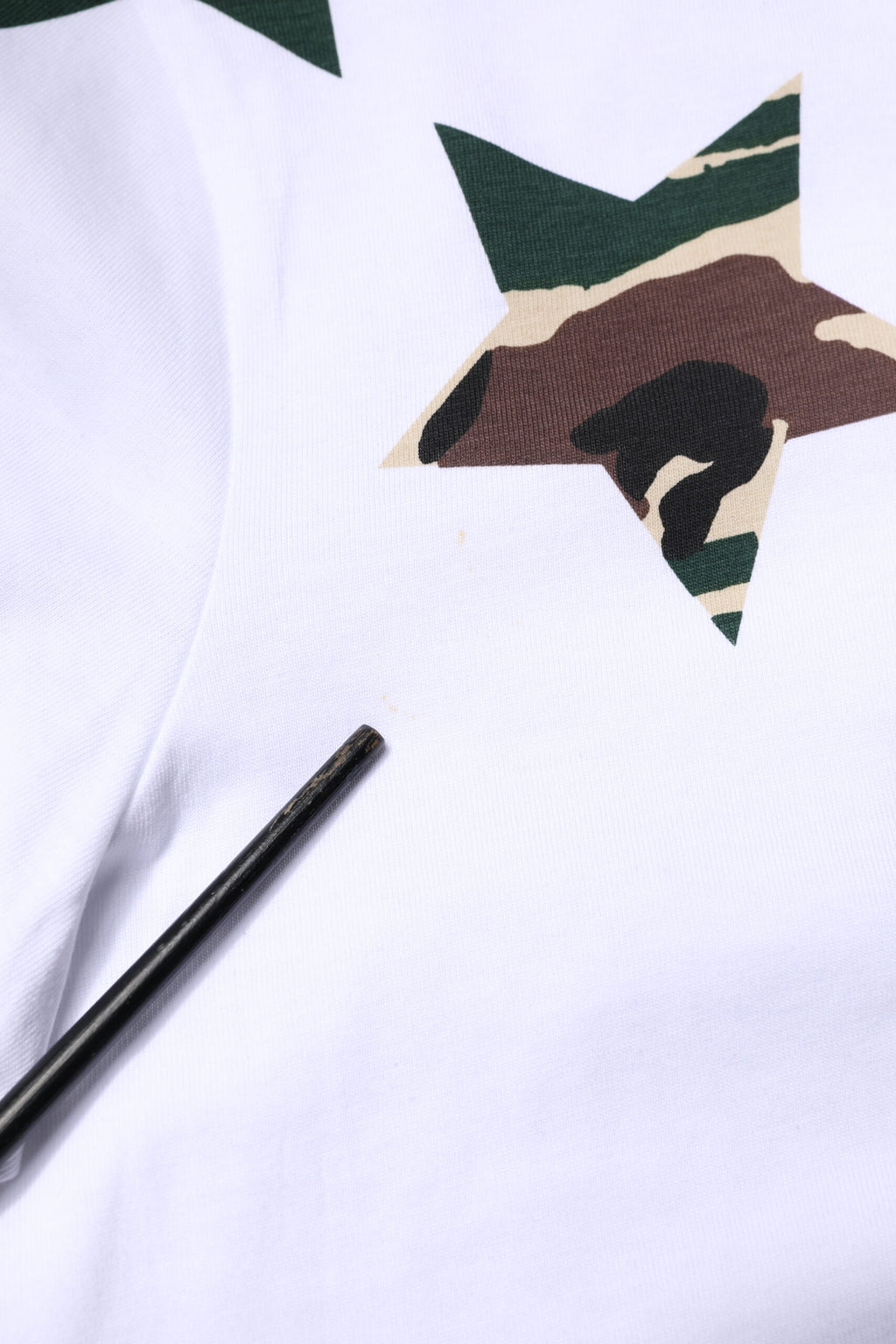 T-shirt ras du cou Dolce & Gabbana blanc camouflage étoiles
