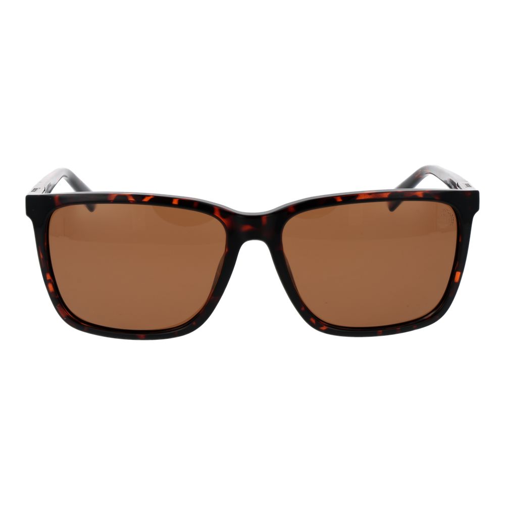 Lunettes de soleil en plastique marron Timberland