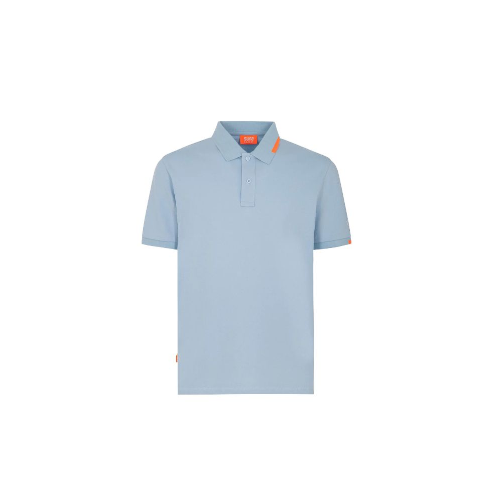 Suns Light Blue Cotton Men Polo Shirt