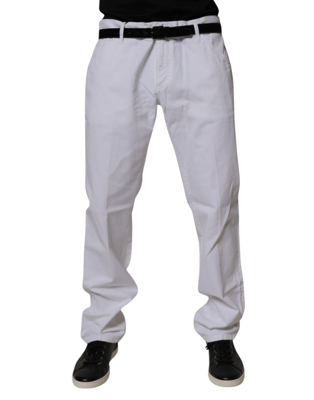 Jean droit en coton blanc Dolce & Gabbana pour homme