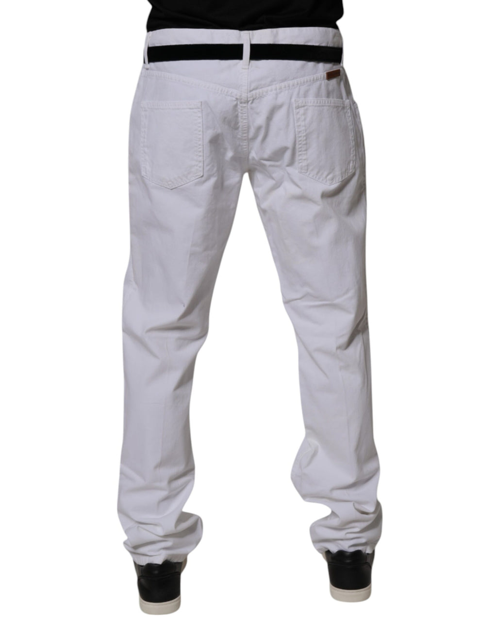 Jean droit en coton blanc Dolce & Gabbana pour homme