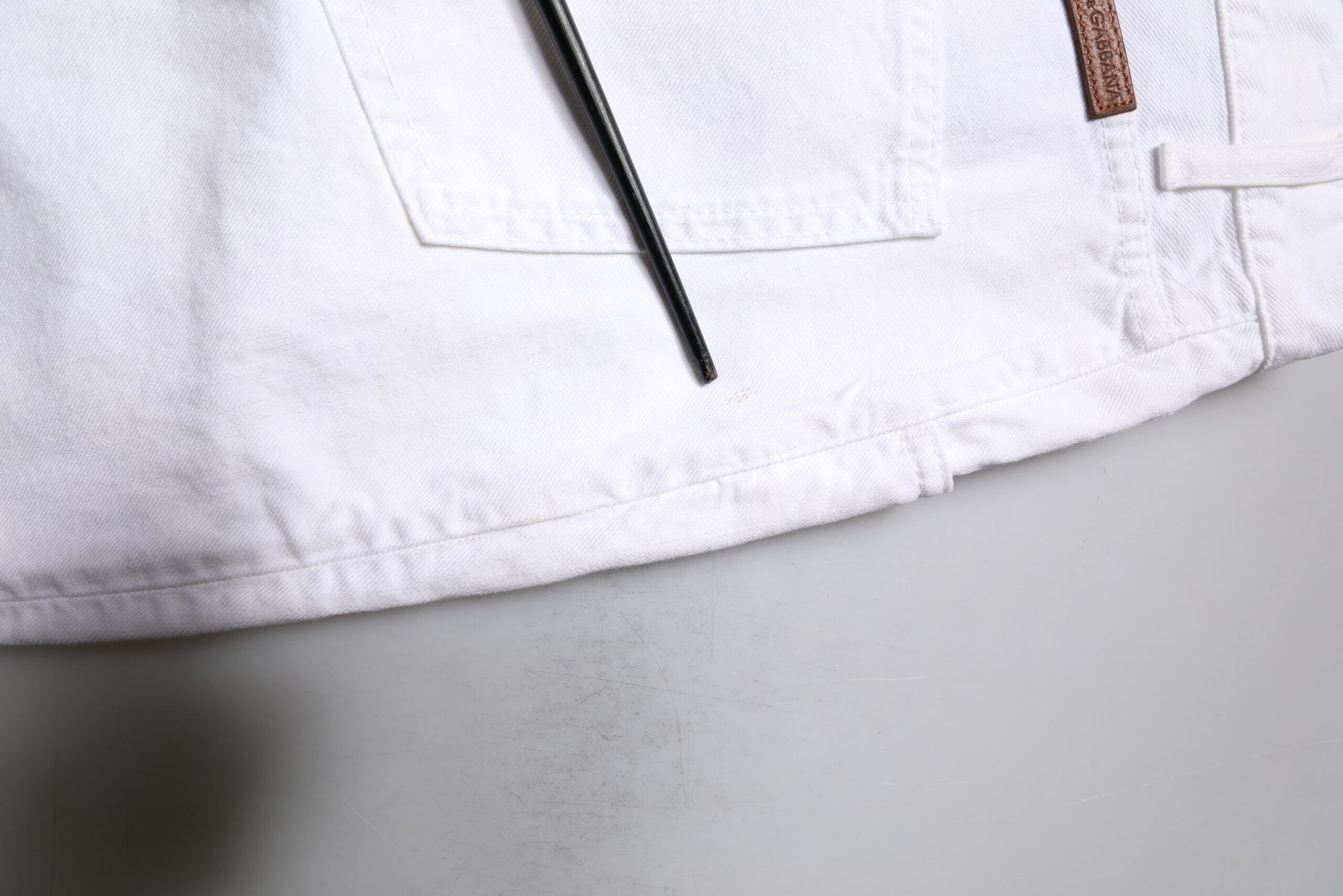 Jean droit en coton blanc Dolce & Gabbana pour homme
