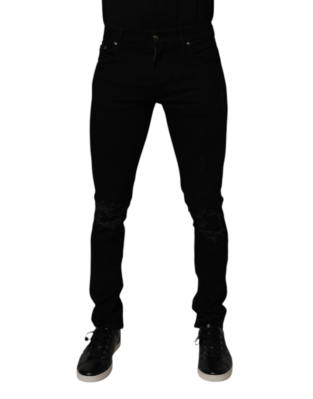 Dolce & Gabbana Jean Slim Homme Noir en Coton Stretch