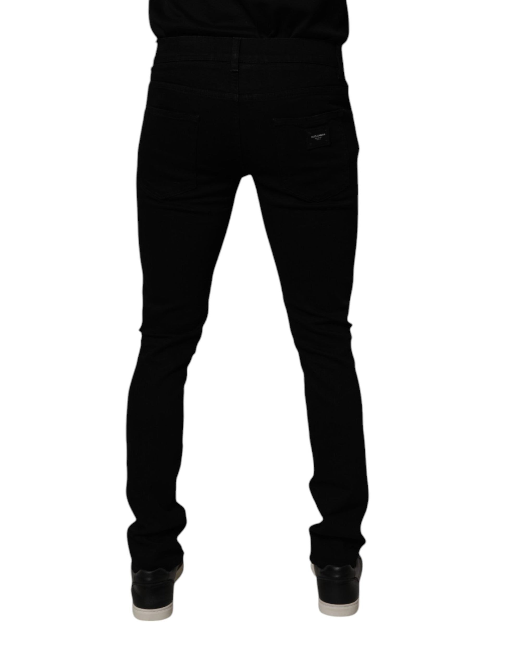Dolce & Gabbana Jean Slim Homme Noir en Coton Stretch