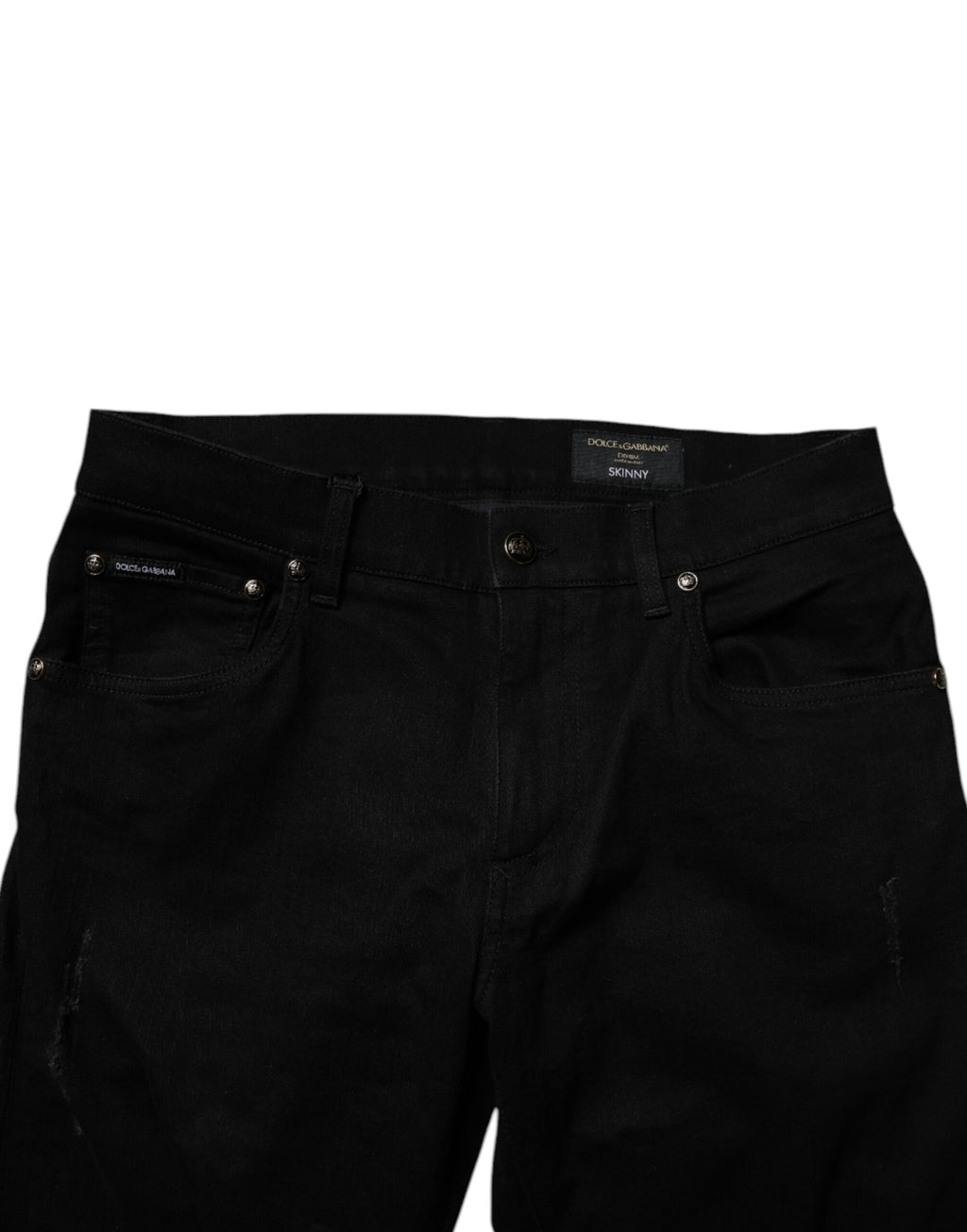 Dolce & Gabbana Jean Slim Homme Noir en Coton Stretch