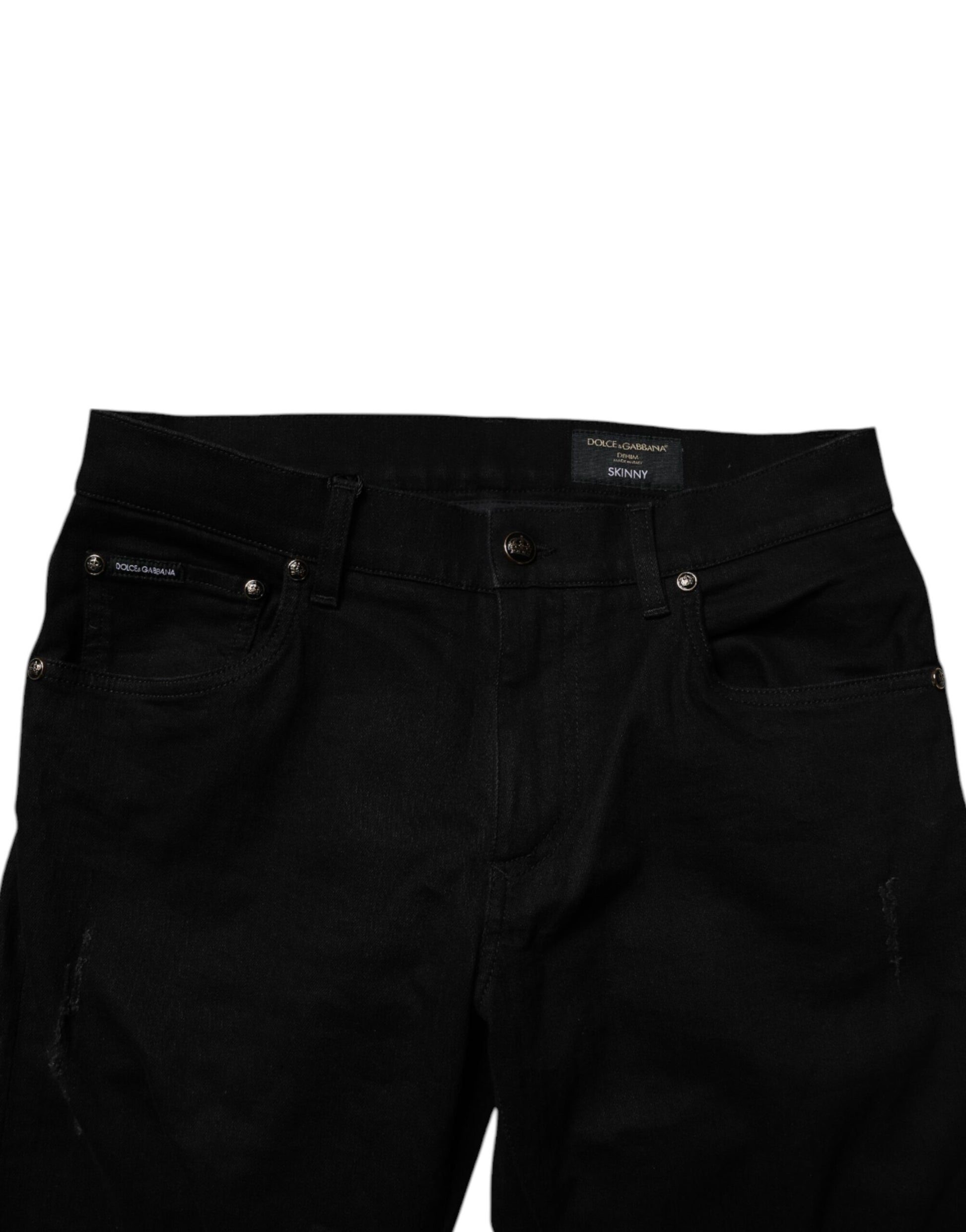 Dolce & Gabbana Jean Slim Homme Noir en Coton Stretch