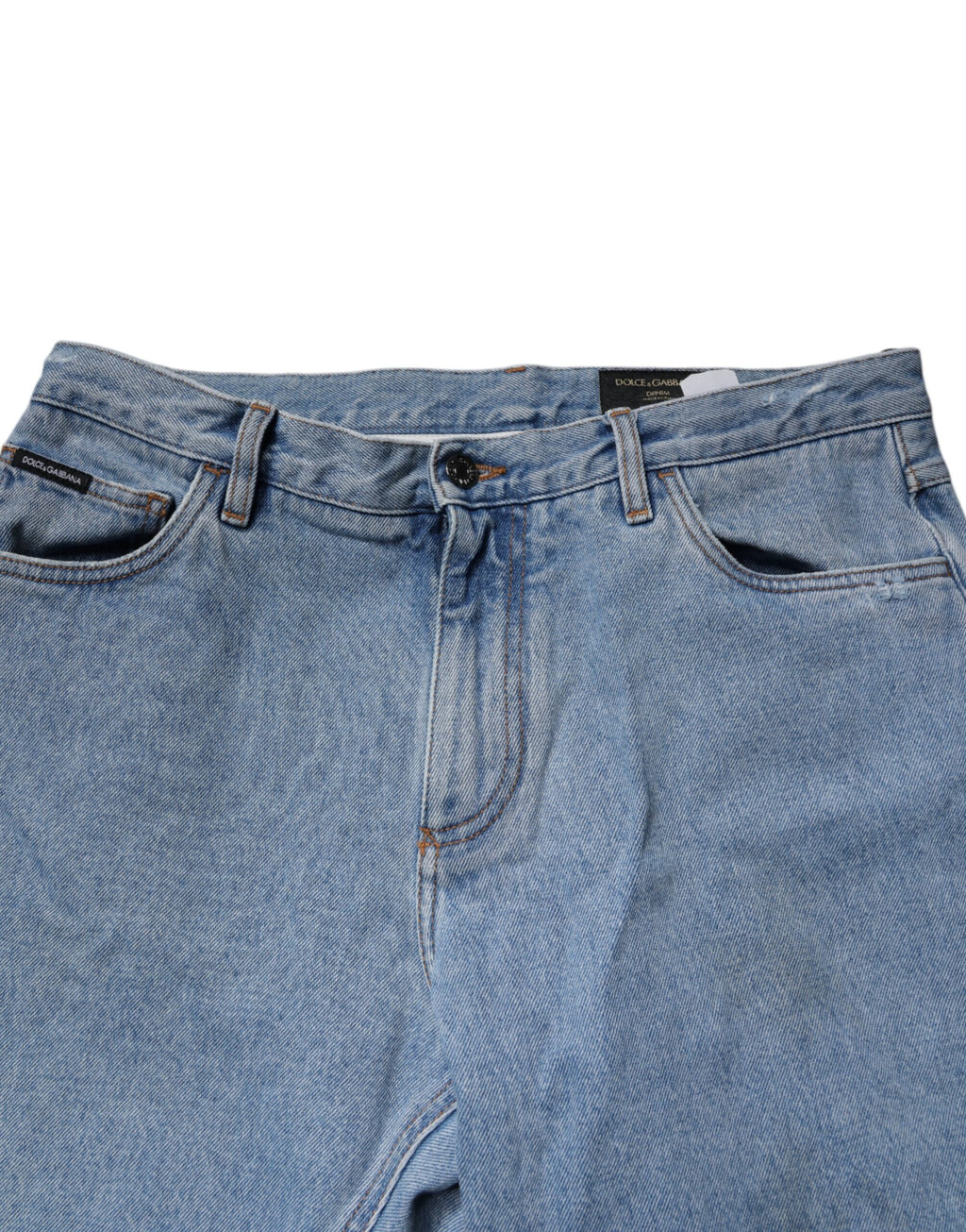 Jean slim homme taille mi-haute en jean de coton bleu Dolce & Gabbana