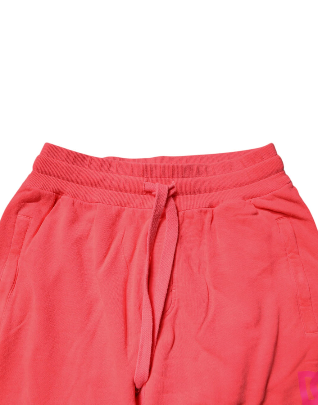 Dolce & Gabbana Pantalon de jogging en coton rouge fluo pour homme
