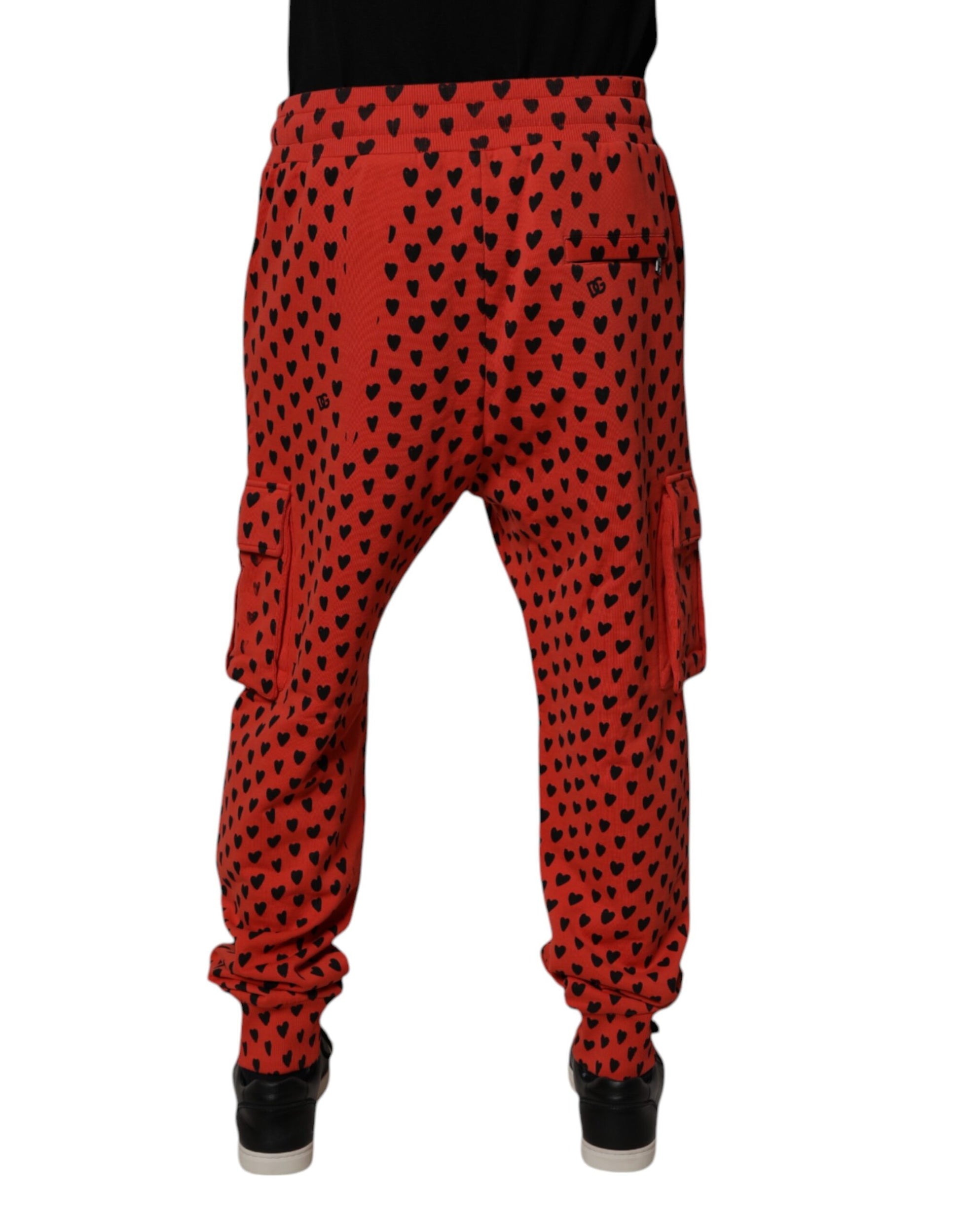 Pantalon de survêtement cargo Dolce & Gabbana Red Hearts pour homme