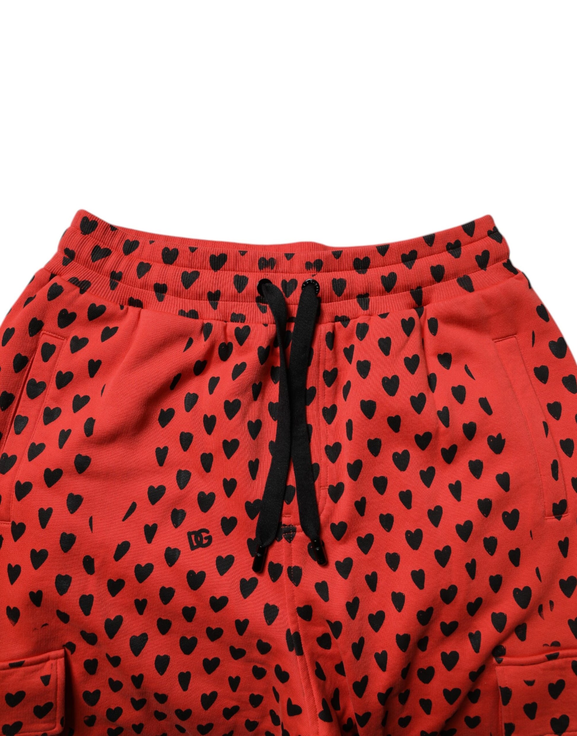 Pantalon de survêtement cargo Dolce & Gabbana Red Hearts pour homme