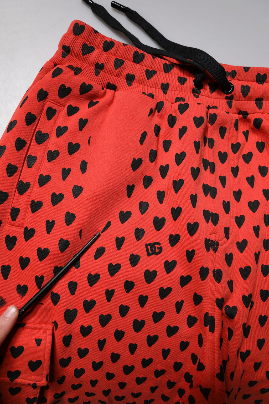 Pantalon de survêtement cargo Dolce & Gabbana Red Hearts pour homme